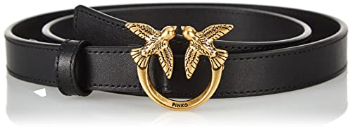 PINKO Pasek damski, Z99q, czarno-antyczne złoto, L