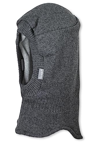 Sterntaler Wende-strickmütze Czapka z dzianiny dla dziewczynek, Szary (Anthrazit Mélange 592), 49