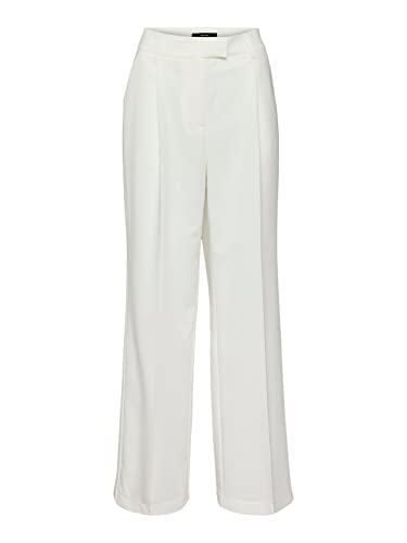 VERO MODA Spodnie damskie Vmzelda Hr Wide Pant, Snow White, 40W / 32L