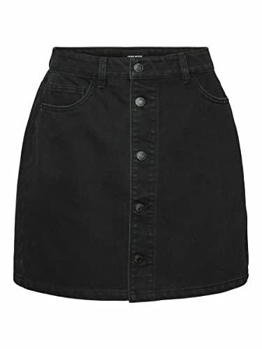 VERO MODA Damska spódnica Vmharper Hr M Skater DNM Skirt Noos Rock, czarny, XS
