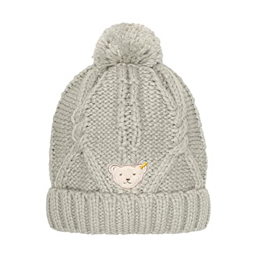 Steiff Boy's Classic czapka beanie, Soft Grey Melange, 51