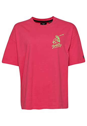 Superdry Vintage Cali tee Koszulka damska, Różowy malinowy, 40