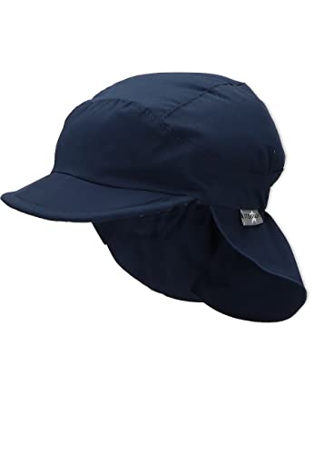 Sterntaler Unisex dziecięca czapka z daszkiem z ochroną karku, bez tasiemek do wiązania czapka dziecięca, morski, 57