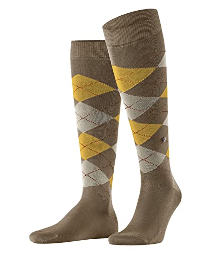 Burlington Mężczyźni Podkolanówki Manchester M KH Organiczna Bawełna długie z wzorem 1 Para, Brązowy (Camel Hair 5063), 40-46
