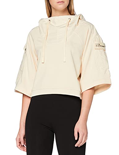 G-STAR RAW Cropped Woven Mix damska bluza z kapturem, beżowy (Ecru D20478-a613-159), XXS