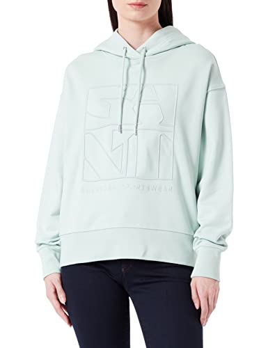 GANT Damski sweter z kapturem, porcelain green, L