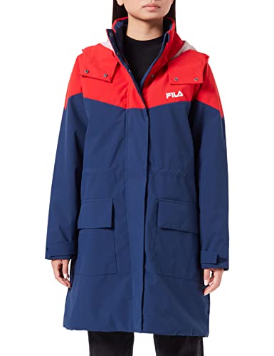 FILA Damska kurtka Turcina Light Parka Padded, medieval Blue-True Red, S