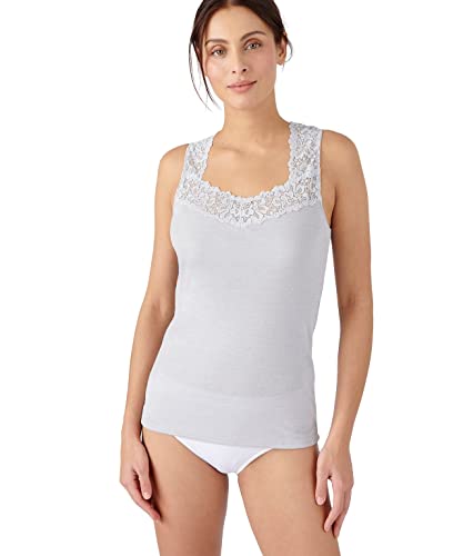Damart Damski jedwabisty tank top bielizna, jasnoszary, 46