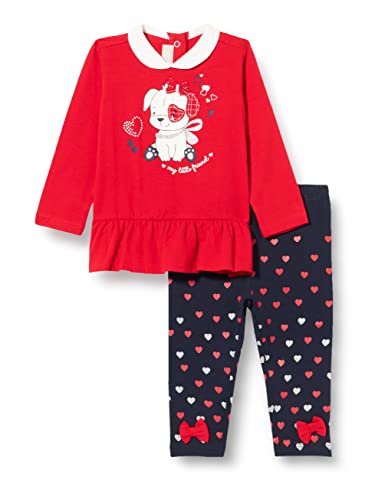 chicco Dziecięca dziewczęca koszulka Completo Bambina + legginsy, Rosso, 62 cm