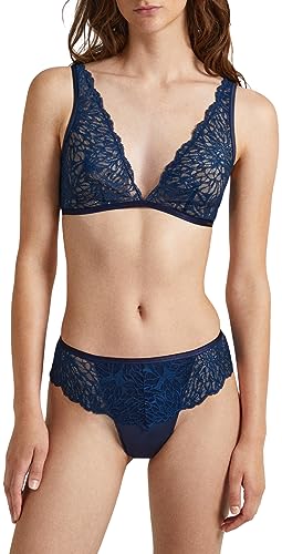 Pepe Jeans Biustonosz koronkowy damski C, Niebieski (granatowy), M