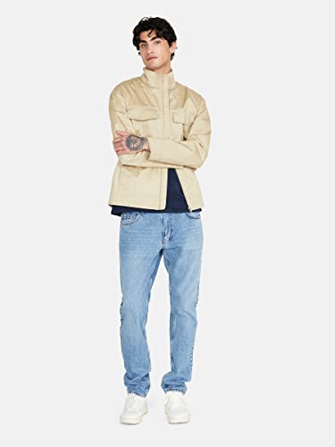 Sisley Męska kurtka 20VRSN01P, beżowa, 39A, S, Beżowy, 39A, S