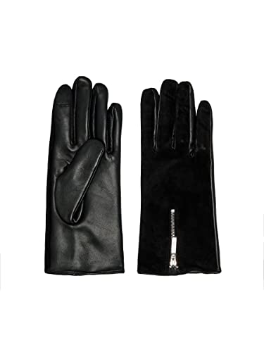 ONLY Women's ONLELINOR Leather Gloves Acc rękawiczki, czarne, jeden rozmiar, czarny, Rozmiar Uniwersalny