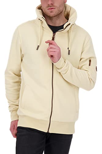 Alife and Kickin EliasAK A męska bluza dresowa, kurtka rekreacyjna, bluza z zamkiem błyskawicznym, S-XXXL, kremowa melanż, XL, kremowy melanż