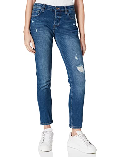 Cross jeansy damskie gwen, Mid Blue Destroyed, 32W