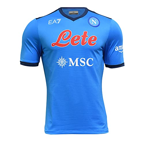 Società Sportiva Calcio Napoli SpA Mężczyźni Season 21/22 Maglia Gara Home Koszulka Piłkarska, Niebieski, S