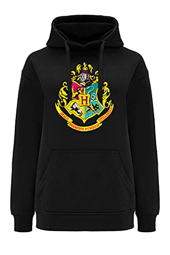 ERT GROUP oryginalna i oficjalnie licencjonowana przez Harry Potter czarna bluza damska z kapturem, nadruk jednostronny, wzór Harry Potter 025, rozmiar M