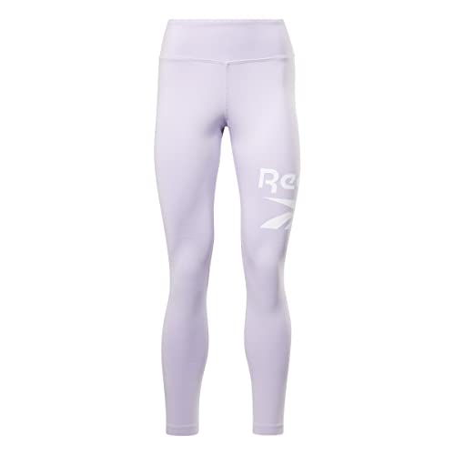 Reebok Legginsy damskie z logo tożsamości, Fioletowa Oasis, M (Krótki)