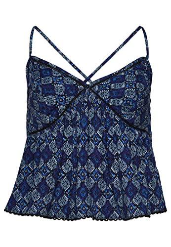 Superdry Vintage Tiered Cami Top Koszula damska, Blue Geo, 42