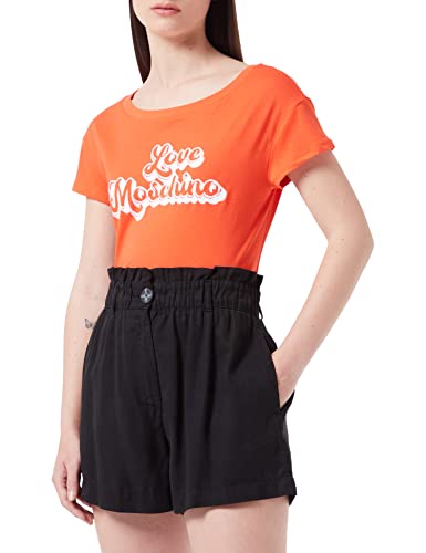 Love Moschino Koszulka damska z krótkim rękawem Boxy Fit Incotton Jersey, Red White, 40