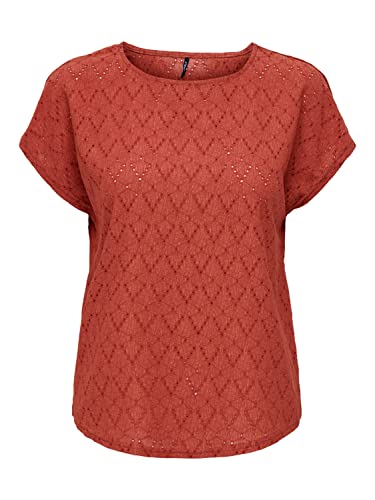 ONLY Onldalia S/S JRS Top, Cinnabar, M, cinnabar, M