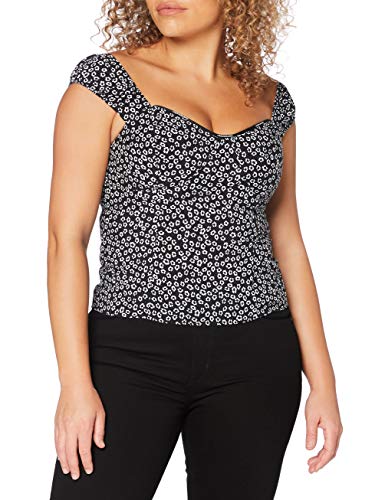 Calvin Klein Jeans Damska koszula z odsłoniętymi ramionami, Czarny, XS