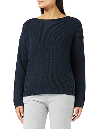Tommy Hilfiger Damski sweter Hayana Cable Boat-nk, Pustynne niebo, S