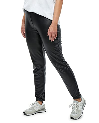 Peppercorn Damskie legginsy z PU z linią Curve, czarne, 18