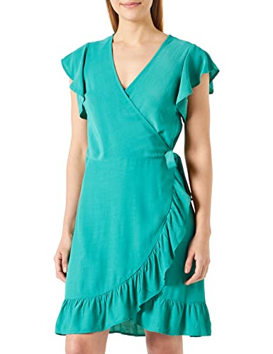Vila Damska sukienka Vifini Wrap S/S Short Dress-Noos, Alhambra, 34