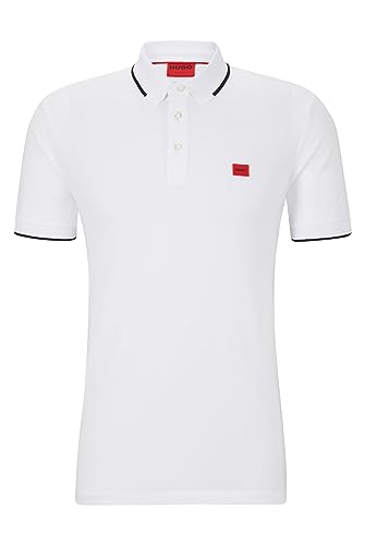 HUGO Męska koszulka polo, Open White120, S