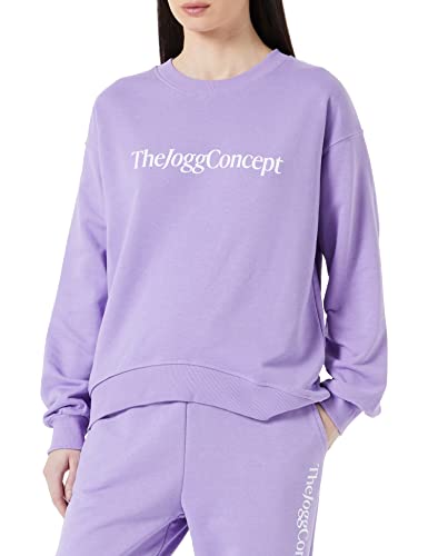 THEJOGGCONCEPT JCSAFINE bluza damska z napisem, luźny krój, 173735 / Sunlit Allium, XL