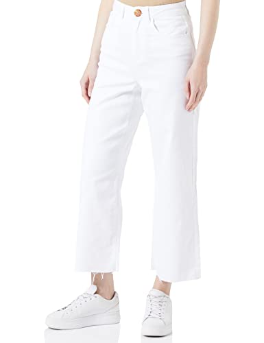 VERO MODA Vmwild Kathy Shr Wide Crop Pants spodnie damskie, Bright White, (M) W / 30L