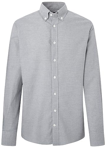 Hackett London Męska koszula flanelowa w pepitkę, Szary (ciemnoszary), M
