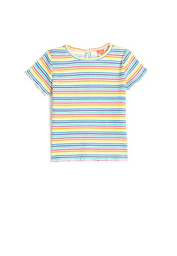 Koton Babyboy T-Shirt Short Sleeve Crew Neck Ribbed, Biały pasek (0s0), 2-3 Lat