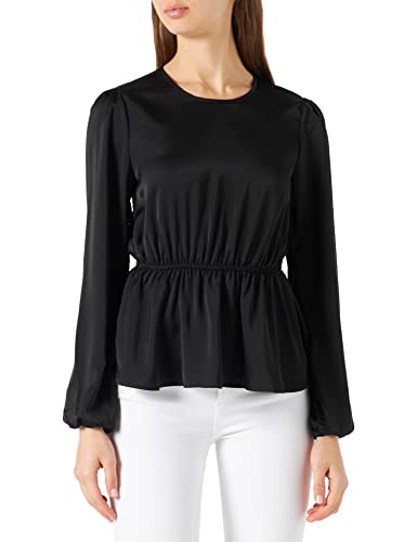 ONLY Women's ONLSAGA DAR Primrose LS O-Neck top WVN bluzka, czarna, XL