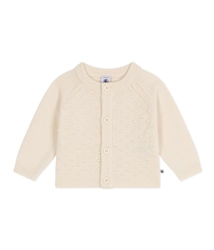 Petit Bateau Niemowlęta chłopcy A08AC kardigan z dzianiny, biały Avalanche, 3 miesiące, Biały Avalanche, 3 miesi?cy