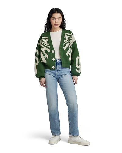 G-STAR RAW Damski sweter z dzianiny Wmn, Zielony (Deep Nuri Green D24228-d514-8887), M