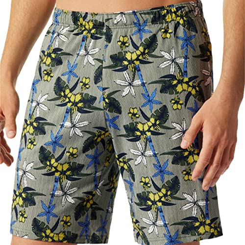 Schiesser Bermudy Spodnie męskie piżamy, Khaki, 48