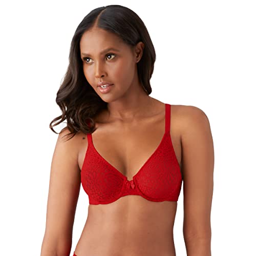 Wacoal Damski biustonosz z koronką z fiszbinami halo, wiśnia Barbados, 32C, Barbados Cherry, 70C