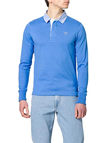 GANT Oryginalny męski top Heavy Rugger Top, niebieski (pacific blue), XS