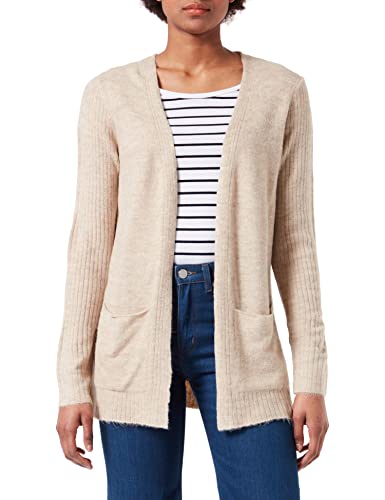 JdY Damski kardigan JDYSUNDAY L/S Rib Cardigan KNT z dzianiny, Oatmeal/Szczegóły: melanż, XL