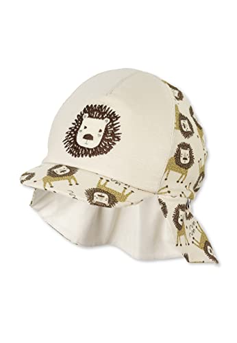 Sterntaler Unisex dziecięca czapka z daszkiem ochrona karku, lew czapka dziecięca, beżowy, 49