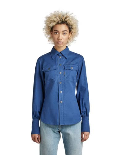 G-STAR RAW Damska koszula o kroju slim fitted Shirt, wielokolorowa (Pacific Htr C963-3602), XL