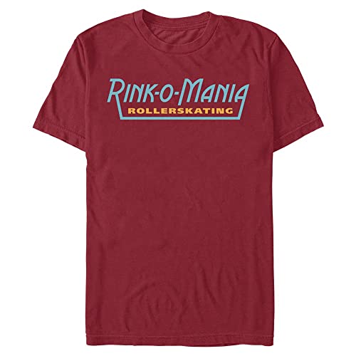 Stranger Things Koszulka męska Rink Mania Logo Short Sleeve, ceglasta czerwień, XL