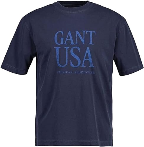 GANT koszulka męska sunfaded usa, niebieski (Evening Blue), S