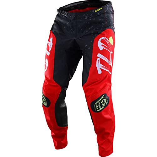 Troy Lee Designs GP PRO Pant; PARTICAL Black/GLO Red 38, Czarny, 32