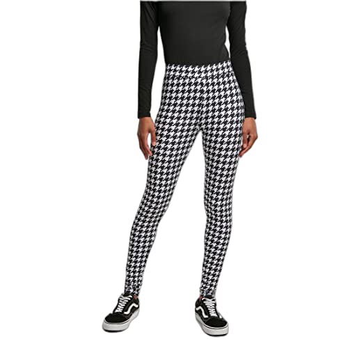 Urban Classics Damskie legginsy Soft AOP legginsy blackhoundstooth L, Blackhoundstooth, L