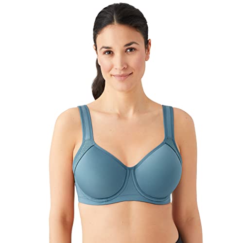 Wacoal Damski sportowy biustonosz konturowy z fiszbinami, Bluestone, 90C