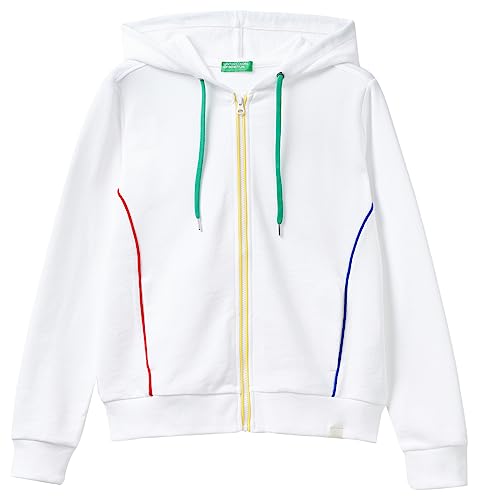 United Colors of Benetton Damska kurtka C/CAPP M/L 3J68D5009 bluza z kapturem, biała 901, S, biały 901, S