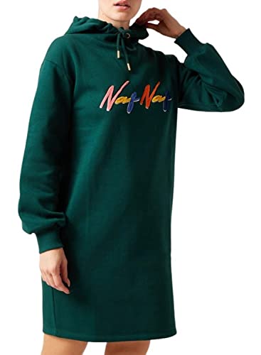 Naf Naf Maia R1 Sukienka, Ciemna Zielona, L Kobiety, Ciemna zieleń, L