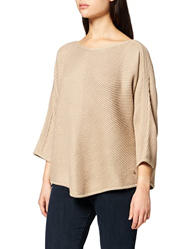 Samoon Pulower 3/4 Arm Sweter damski, Kamień, 42